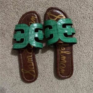 Sam Edelman Green Slide Sandals